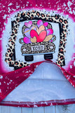 XOXO leopard & hearts printed short sleeve girls t-shirt DLH2738