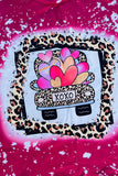 XOXO leopard & hearts printed short sleeve girls t-shirt DLH2738