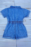 One piece soft denim toddler girls jumpsuit 250936M