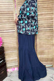 Western turquoise long sleeve women boutique top Southern Stitch XCH16821 IS3