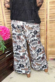 Western patterns printed straight wide leg women pant XCH16859 FS4