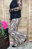 Plus size western Aztec printed flare legs women pants GJQ15654 IS22