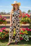 Women's apparel wholesale One piece overall leopard jumpsuit w/waistband & pockets YMY15073 (AS8)
