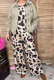 Women's apparel wholesale One piece overall leopard jumpsuit w/waistband & pockets YMY15073 (AS8)