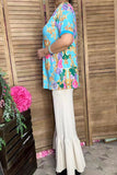 Women's top wholesale floral printed short sleeve t-shirt GJQ13637 (ES7)
