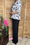 Southern Stitch Horse riding printed baby doll short sleeves women blouse GJQ16135 FS5