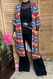 GJQ11895 Multi color Aztec printed 3/4 sleeve women cardigan HS1/AS6