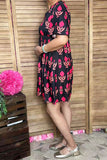 Western chic floral short sleeves women boutique dress GJQ16149 (AS2)