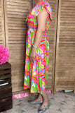 Women's dress suppliers Multi color off shoulder lady's maxi dress GJQ16037 (AS4)