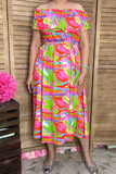 Women's dress suppliers Multi color off shoulder lady's maxi dress GJQ16037 (AS4)