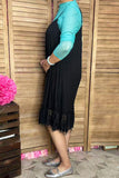 Southern Stitch Black spaghetti strap dress extender w/lace detailing FW7170-3