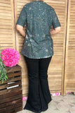 Western BACK TO THE 90`S tie dye short sleeve women top DLH13854 IS11
