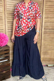 Buy Women blouse Leopard printed & short sleeve & V-neckline GJQ15877 (ES3)