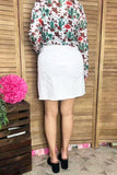 Southern Stitch Mom and me white denim rhinestone fringe women's skirt DLH13758 IS9