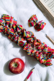 Chic double layer rehinestone 7.5" crayons print boutique girls hairbow $10 for 12pc