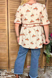 Western rodeo baby doll women boutique blouse Southern Stitch GJQ16979
