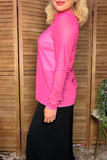 Western pink mesh women boutique shirt Southern Stitch XCH17061
