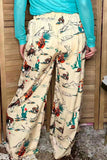 Western cowboy & rodeo wide leg women boutique pant Southern Stitch GJQ17183