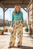 Western cowboy & rodeo wide leg women boutique pant Southern Stitch GJQ17183