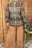 Western chic aztec mesh women boutique shirt Southern Stitch GJQ17229