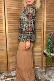Western chic aztec mesh women boutique shirt Southern Stitch GJQ17229