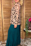 Western leopard sheer women boutique shirt Southern Stitch GJQ17291