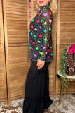Western ranch vintage sheer women boutique top Southern Stitch GJQ17230