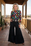 Western ranch rodeo sheer women boutique shirt Southern Stitch GJQ17227