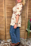 Western rodeo baby doll women boutique blouse Southern Stitch GJQ16979