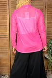 Western pink mesh women boutique shirt Southern Stitch XCH17061