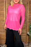 Western pink mesh women boutique shirt Southern Stitch XCH17061