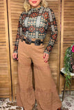 Western chic aztec mesh women boutique shirt Southern Stitch GJQ17229