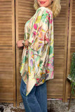 Luxury tropical print batwing sleeve women boutique blouse Southern Stitch GJQ17179