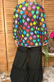 Western ranch rodeo sheer women boutique shirt Southern Stitch GJQ17227