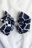 Chic double layer rehinestone 7.5" cow print boutique girls hairbow $10 for 12pc