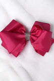 Chic double layer rehinestone 7.5" hot pink boutique girls hairbow $10 for 12pc