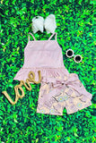 Western cream top boots print shorts 2pc girls boutique sets 12373MZ (A5S1)