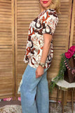Western rodeo short sleeve women's boutique top Southern Stitch XCH16954