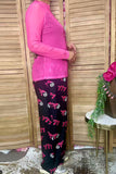 Western 777 & 8-balls print wide leg women's boutique pant Southern Stitch GJQ17195