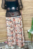 Western patchwork wide leg women's boutique pant Southern Stitch GJQ17262