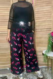 Western 777 & 8-balls print wide leg women's boutique pant Southern Stitch GJQ17195