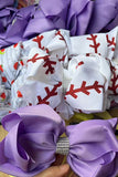 Chic double layer rehinestone 7.5" lavender boutique girls hairbow $10 for 12pc