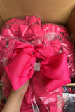 Chic double layer rehinestone 7.5" hot pink boutique girls hairbow $10 for 12pc