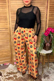 Trendy cherries & 8 balls wide leg women's boutique pant Southern Stitch GJQ17190
