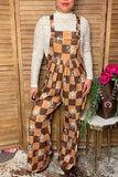 Western cowboy & checkered wide leg women's boutique jumpsuit XCH17204