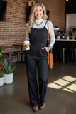 Western black denim wide leg women's boutique jumpsuit Southern Stitch XCH16404 AS4