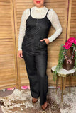 Western black denim wide leg women's boutique jumpsuit Southern Stitch XCH16404 AS4