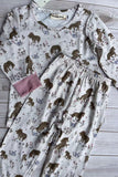 Western horse & floral print top and pant girls boutique set XCH04066 A1S7