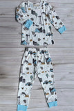 Western ranch & farm top and pant unisex kids boutique set XCH04067 A1S10