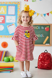 Western Back to school striped w/ crayons patch girls boutique dress DLH2421 (A8S1)